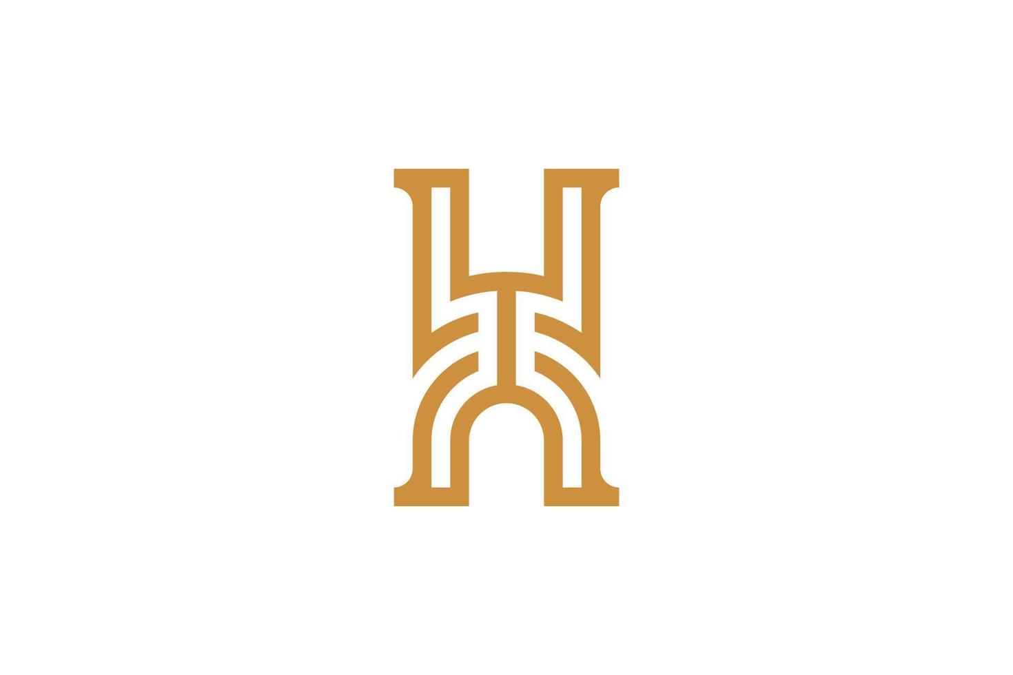 Hand Drawn Letter H Logo vector