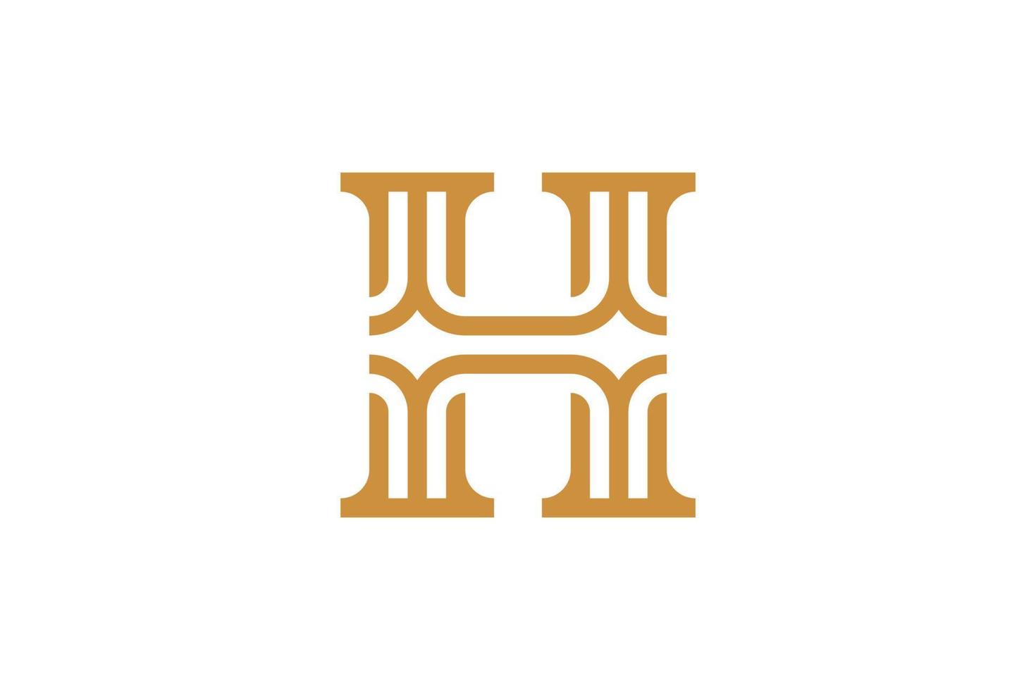diseño de logotipo de letras h vector