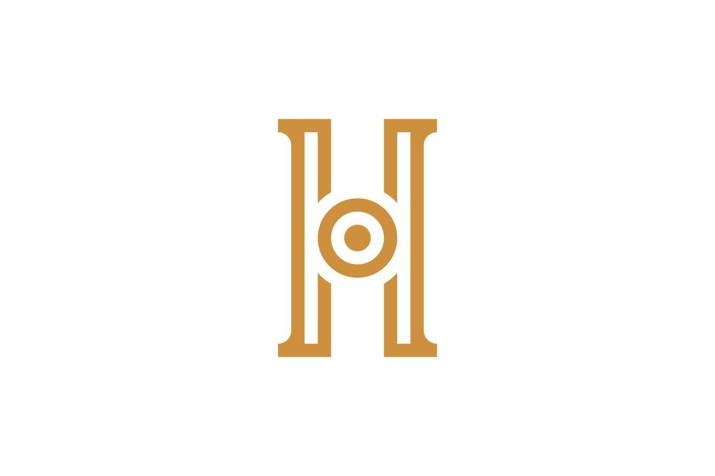 Hand Drawn Letter H Logo vector