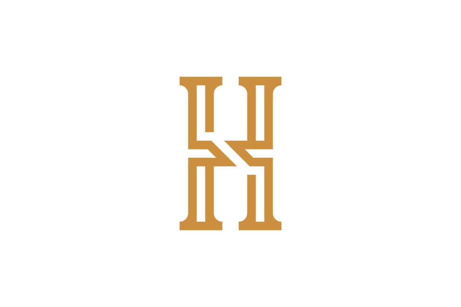 Hand Drawn Letter H Logo vector