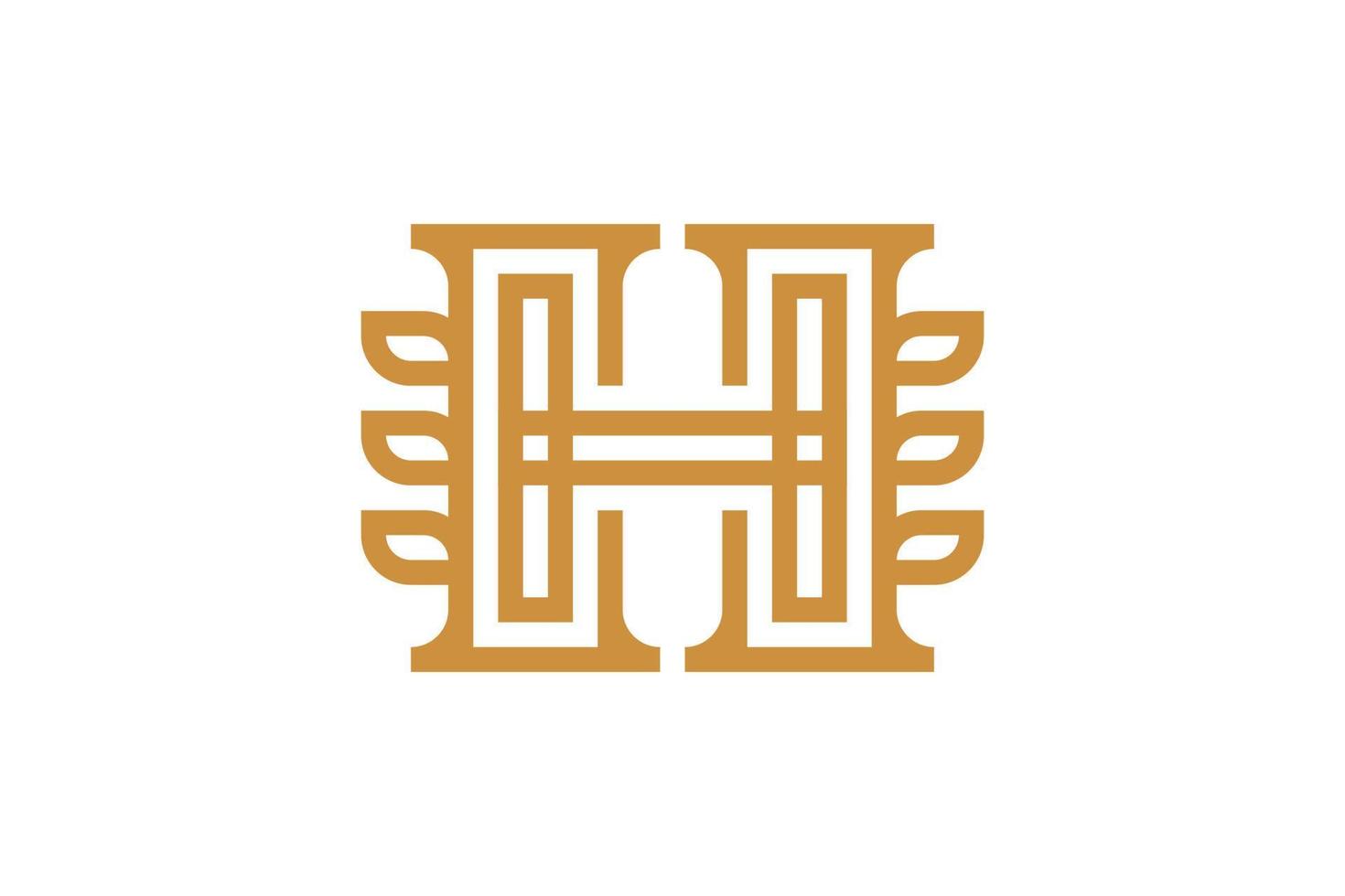 diseño de logotipo de letras h vector