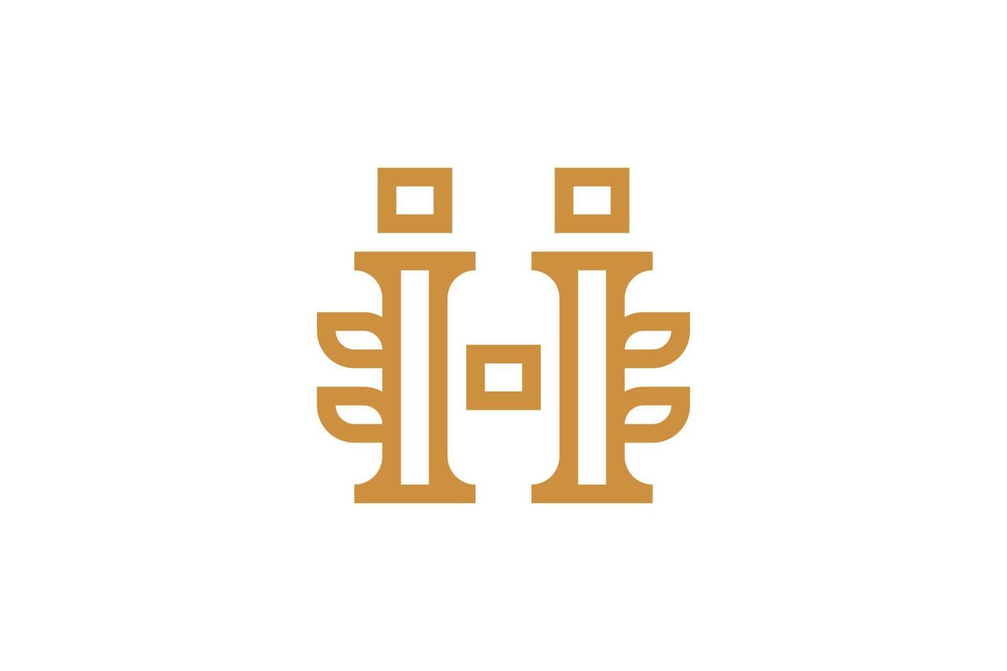 H Letters Logo Design vector