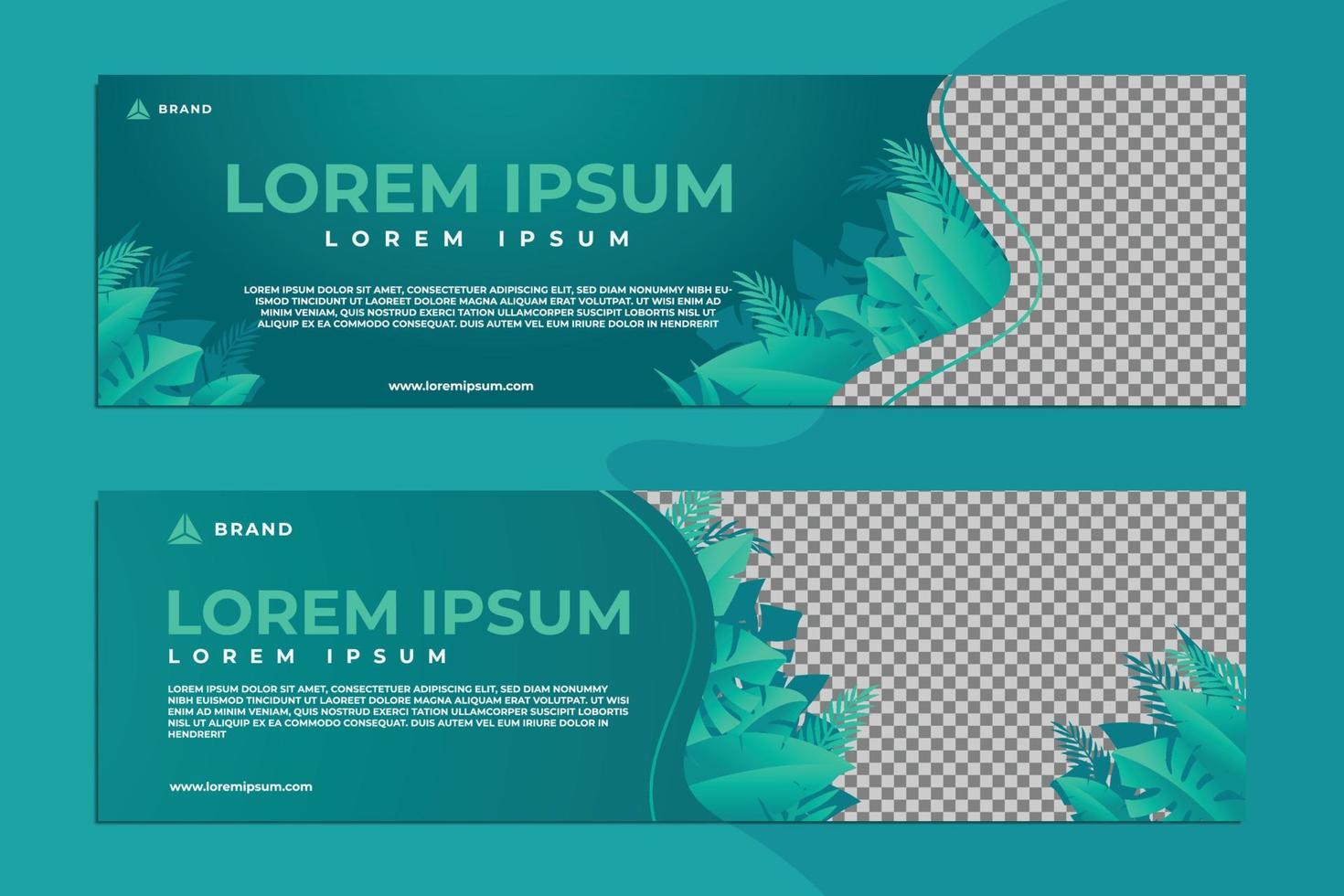 background nature theme banner design template vector