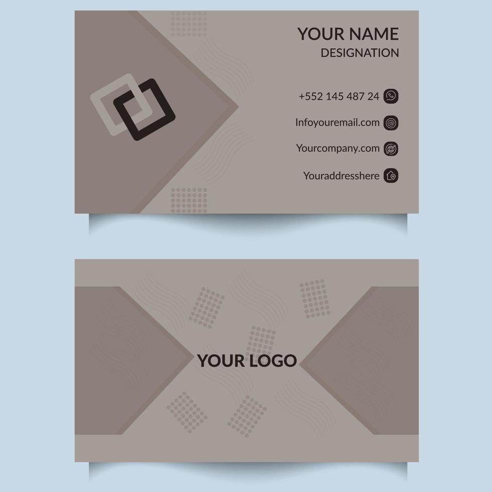 Modern business card temple design vector