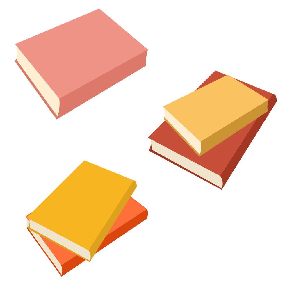 collection stack of book vector