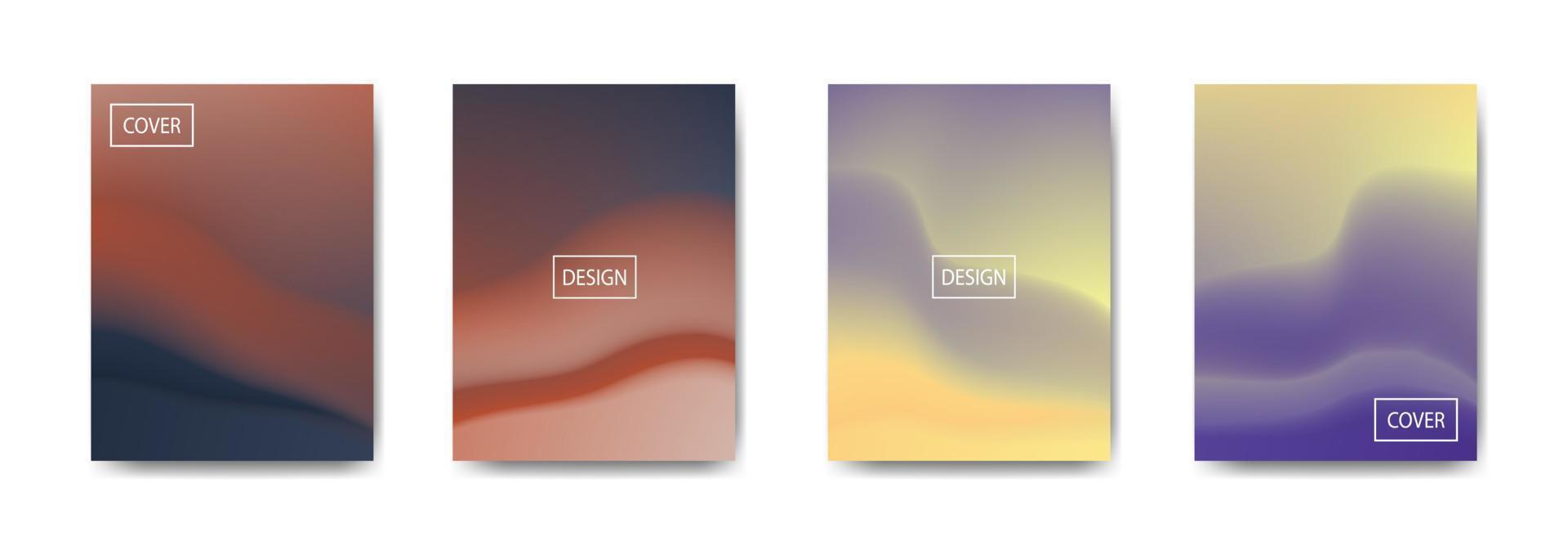 set of abstract background with beautiful gradation color, colorful background for poster flyer banner backdrop.vertical banner.cool fluid background vector illustration