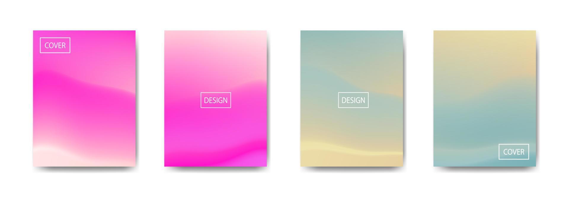 set of abstract background with beautiful gradation color, colorful background for poster flyer banner backdrop.vertical banner.cool fluid background vector illustration