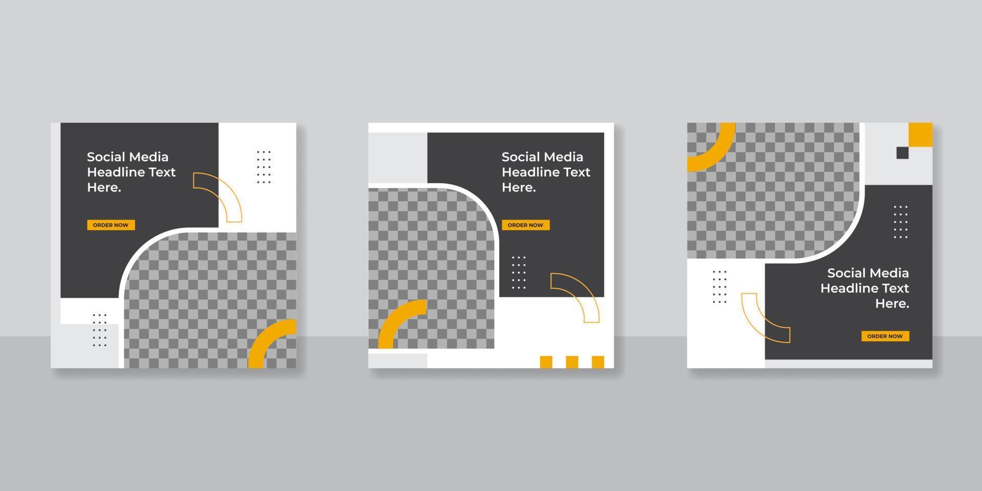 Modern promotion square web banner for social media mobile apps. Elegant sale and discount promo backgrounds for digital marketing vector