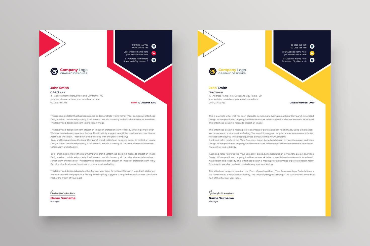 Professional business letterhead corporate identity stylish company invoice and cover design a4 size vector
