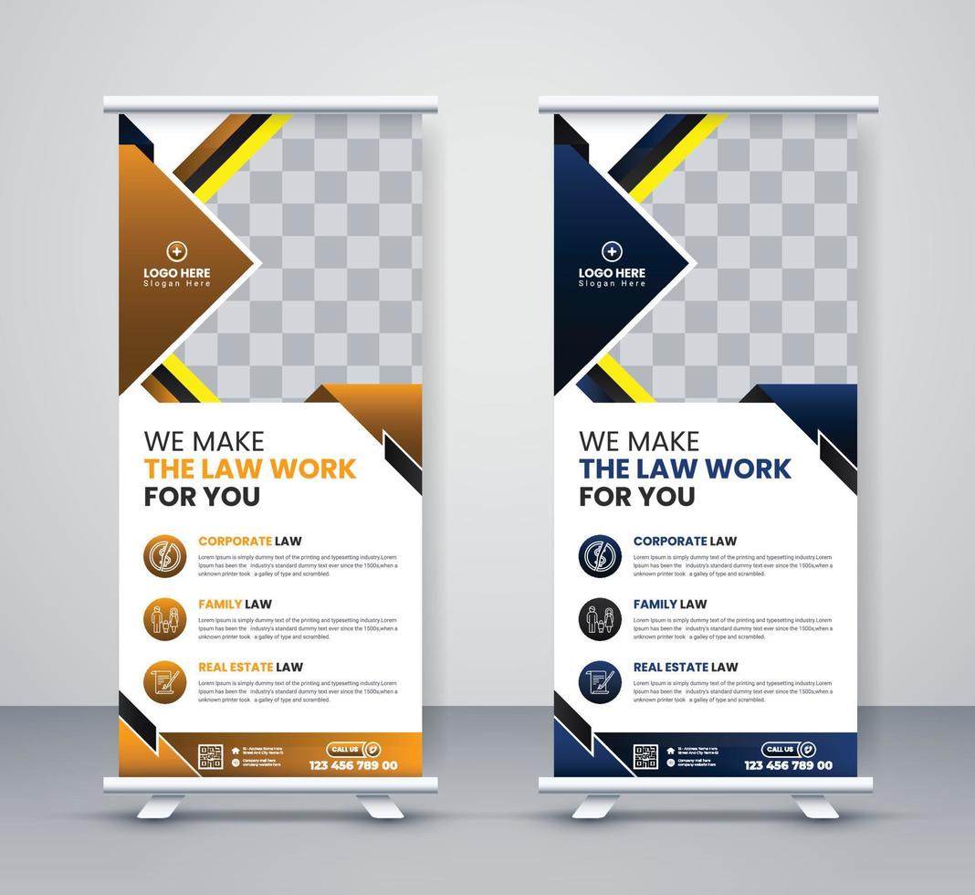 Law firm Roll up Banner Lawyer corporate service DL Flye business ...