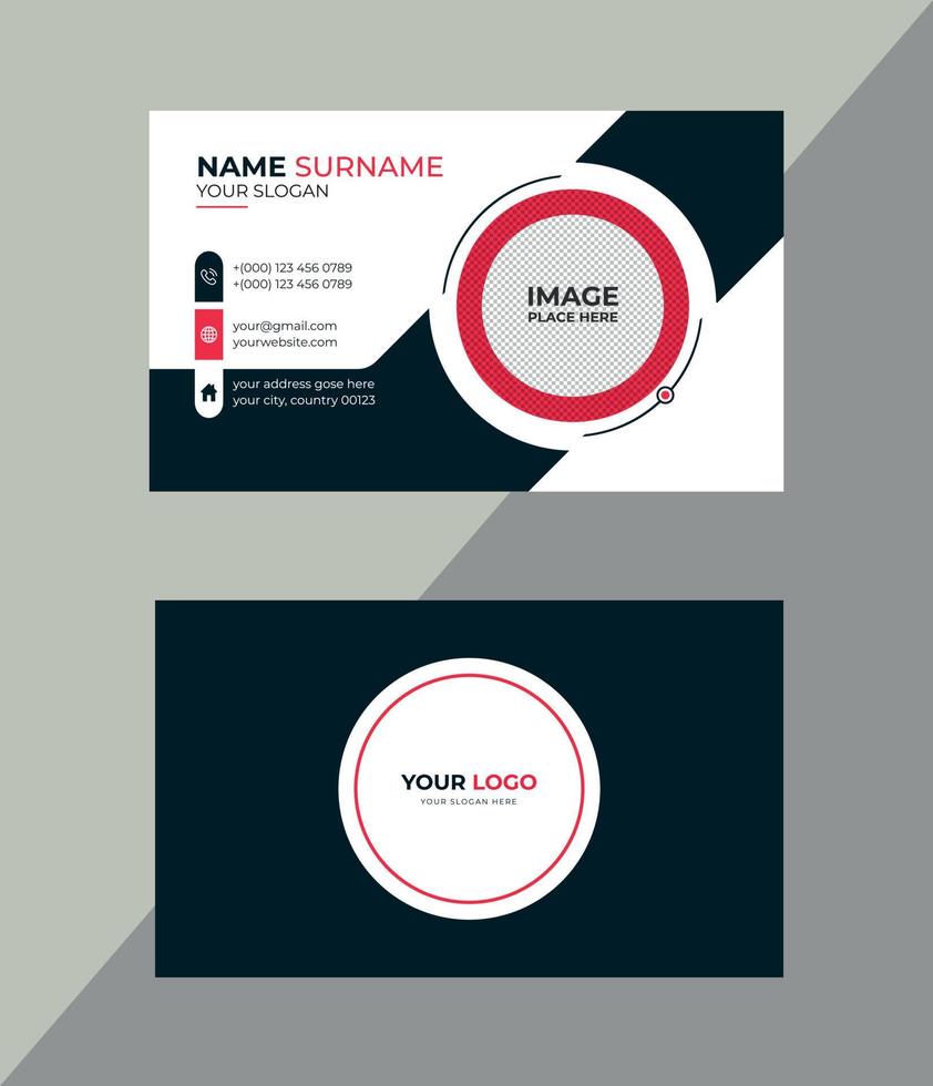 Professional business card design vector