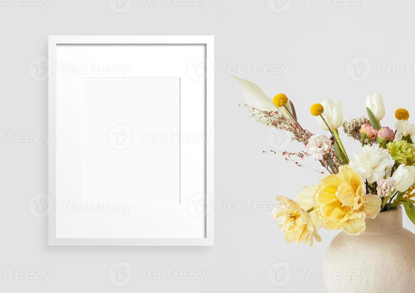 2267. Frame mockup, white interior frame mockup photo