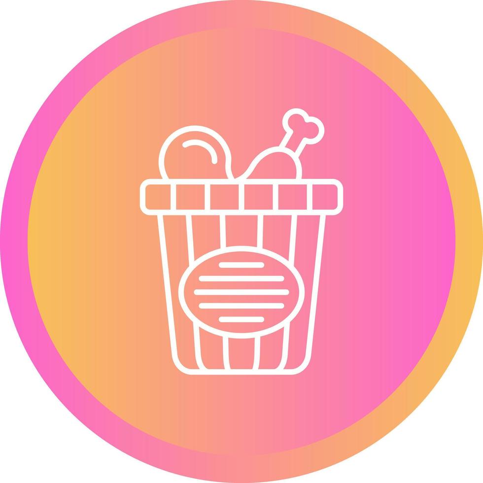 Chicken Bucket Vector Icon
