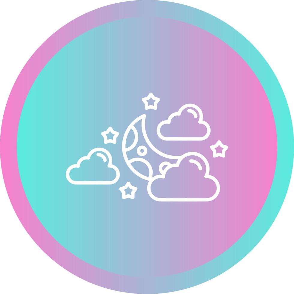 Starry Night Vector Icon