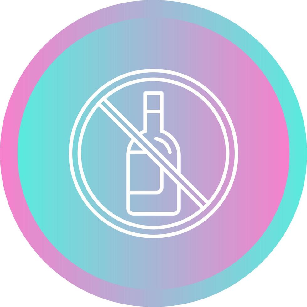 No Alcohol Vector Icon