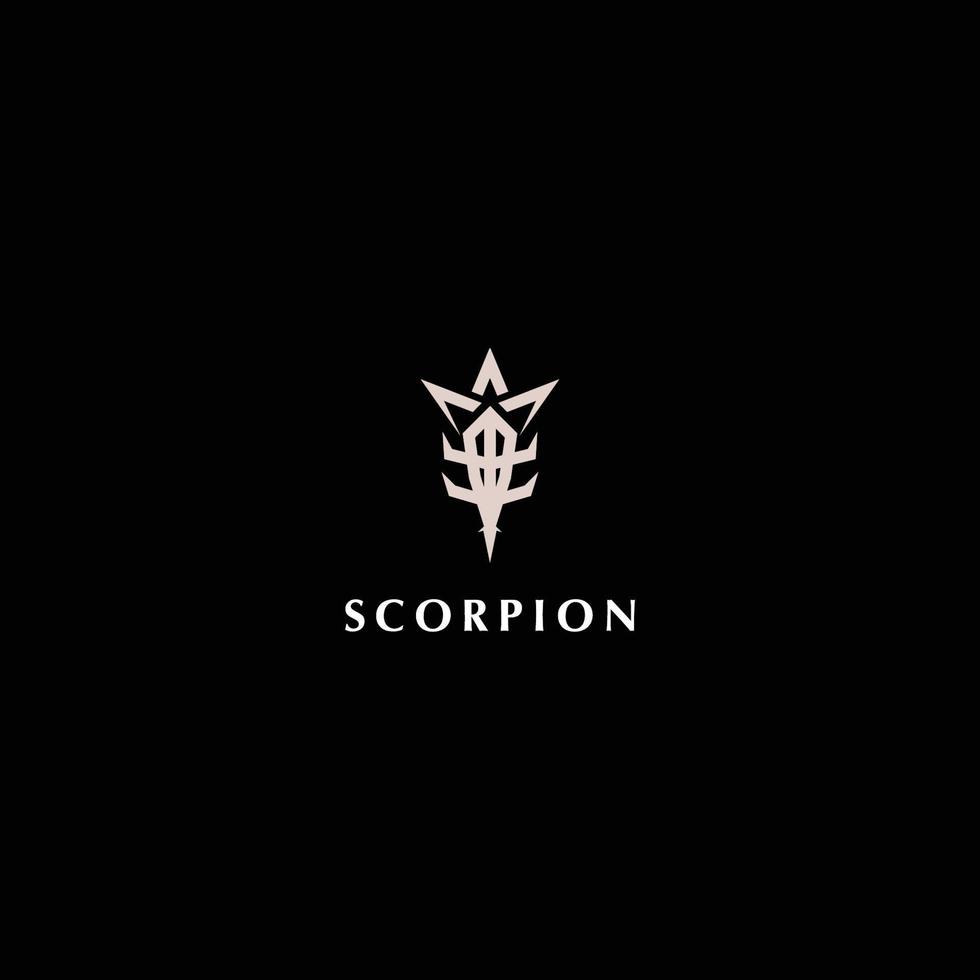 Scorpion logo line art vector symbol animal icon design template flat vector