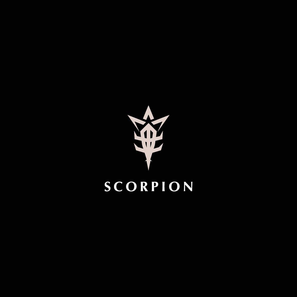 Scorpion logo line art vector symbol animal icon design template flat vector