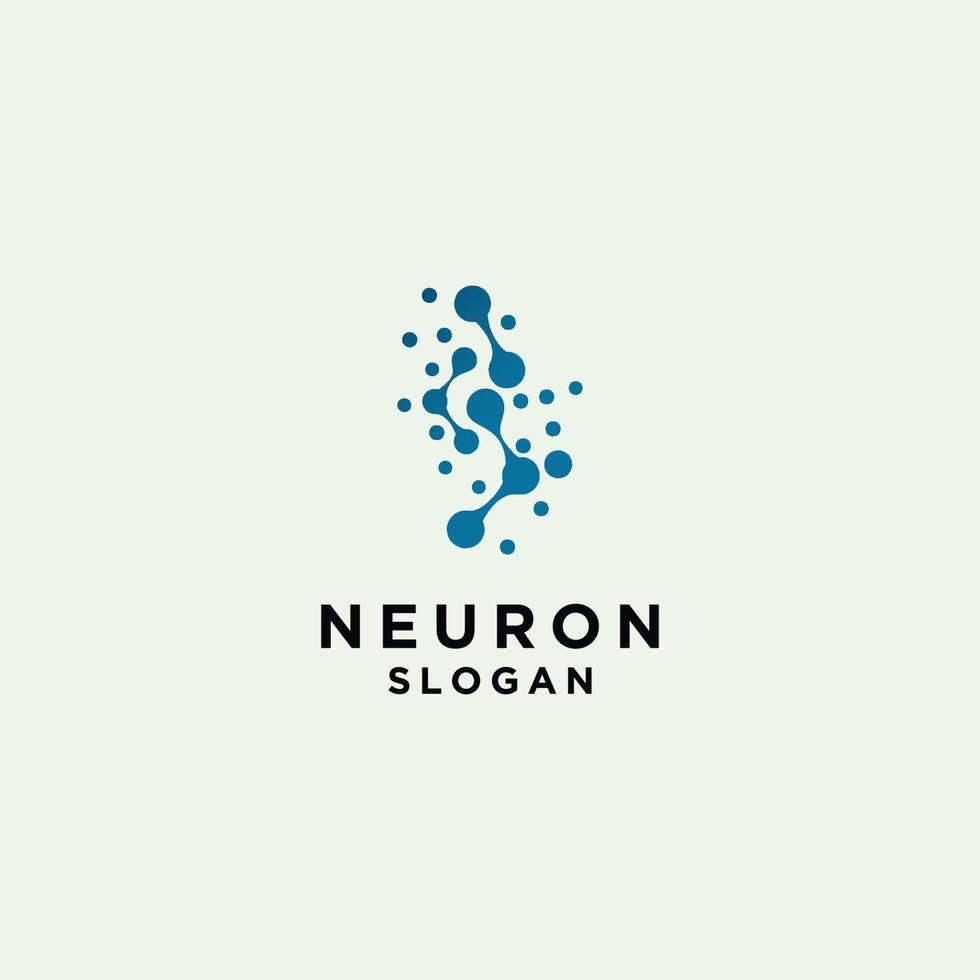 imagen vectorial del icono del logotipo de la neurona vector