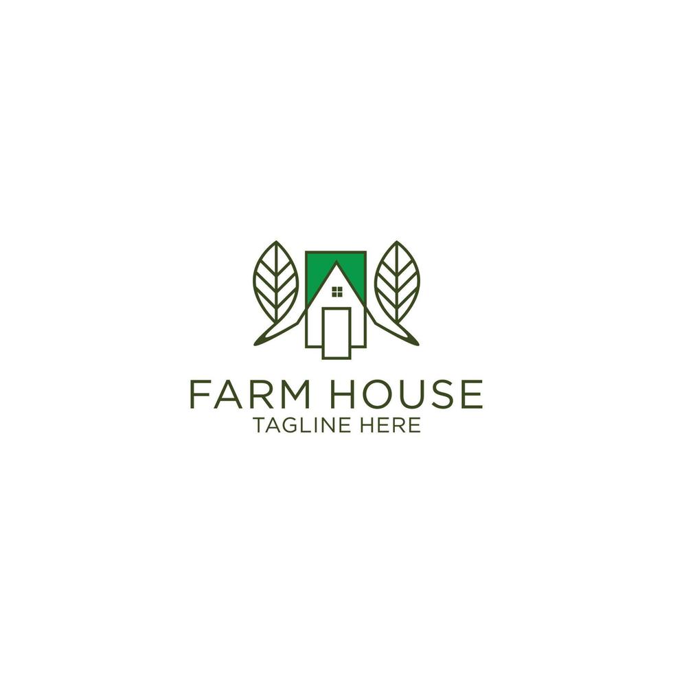 vector plano de plantilla de diseño de icono de logotipo de casa farem