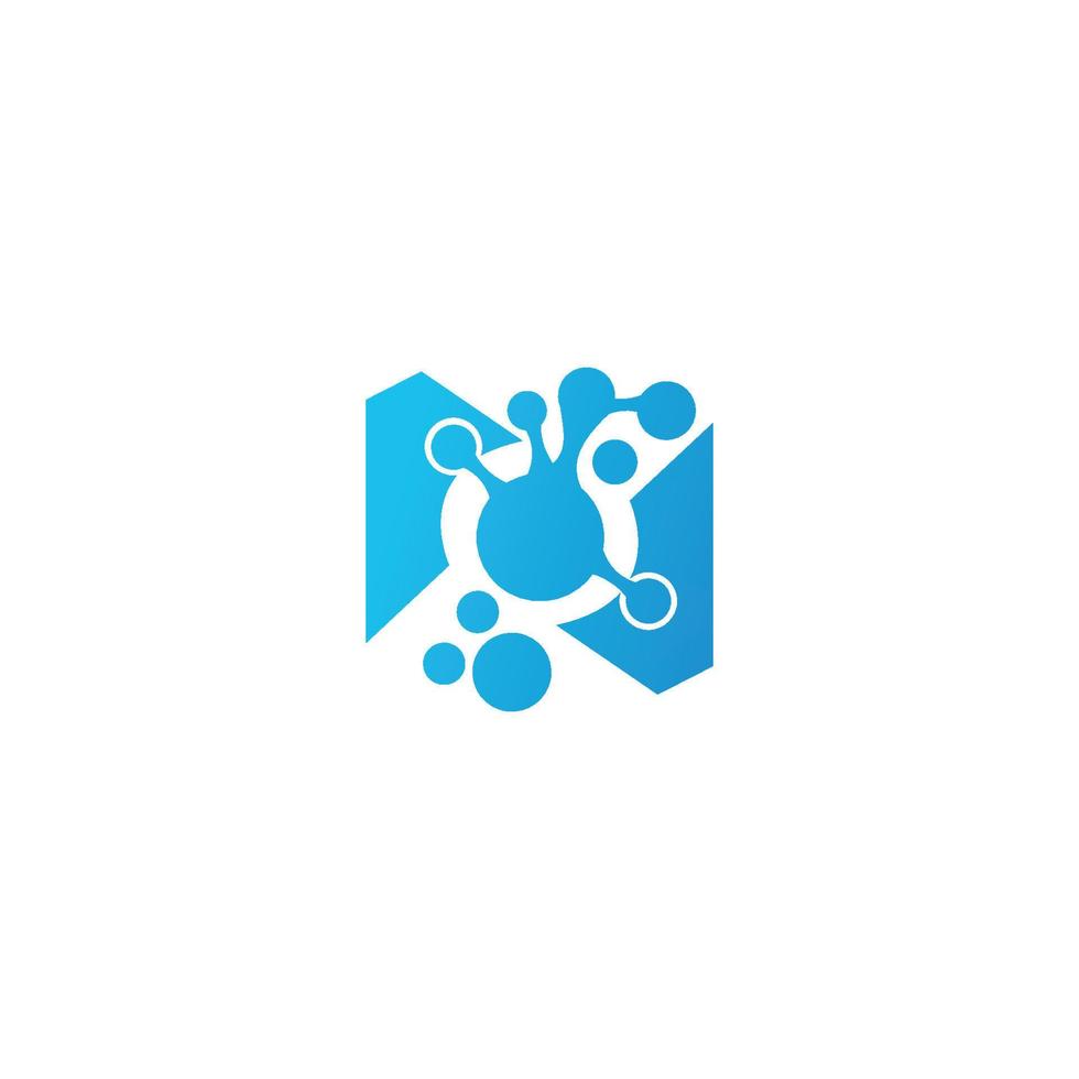 Neuron logo icon design template flat vector
