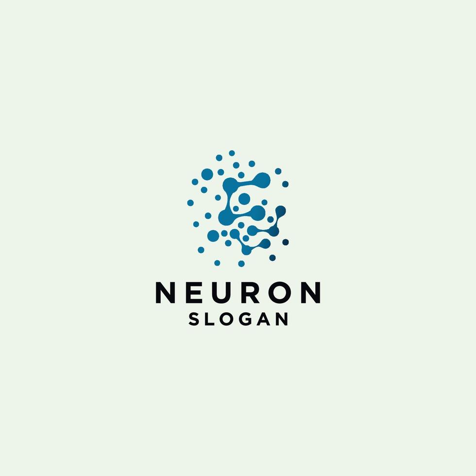 imagen vectorial del icono del logotipo de la neurona vector