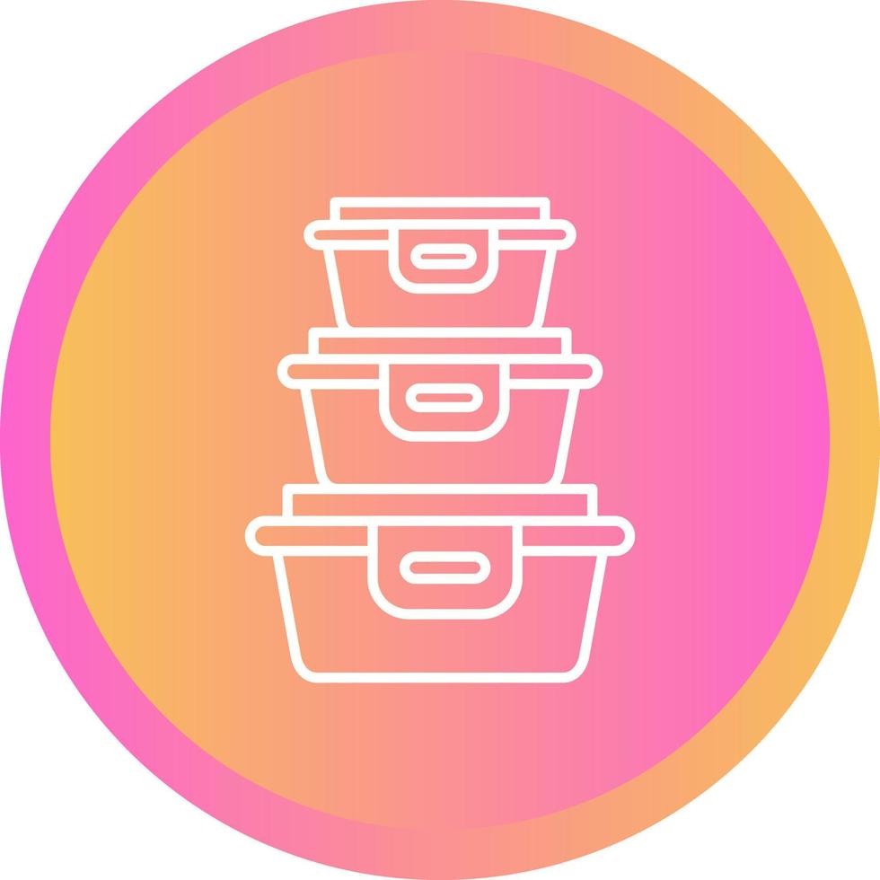 Plastic Food Container Vector Icon