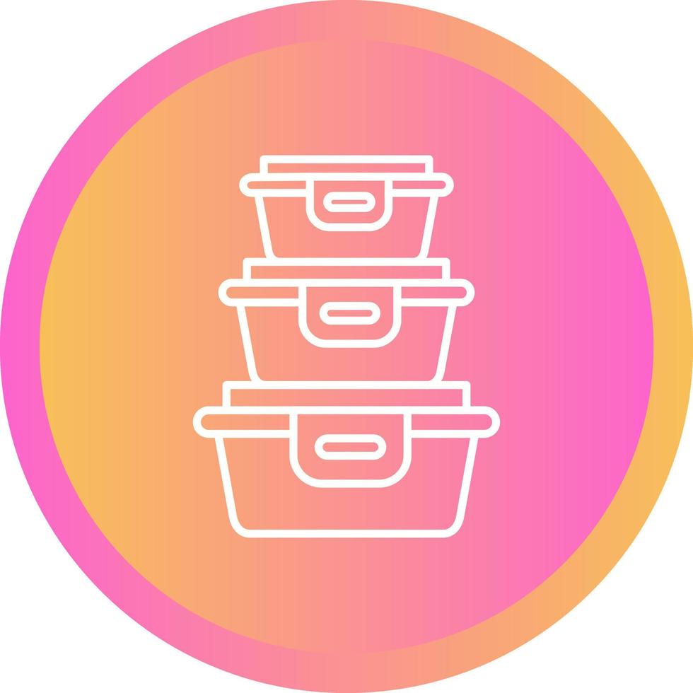 Plastic Food Container Vector Icon