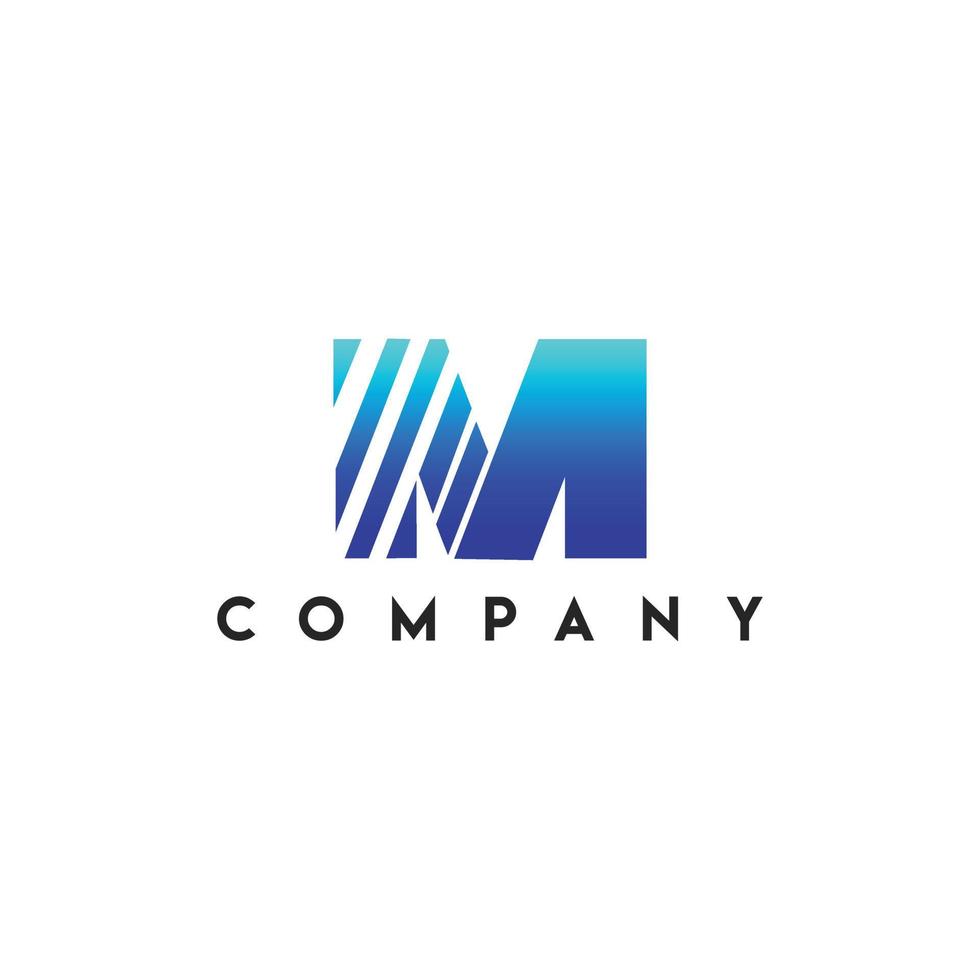 Moderna Logo, Letter M logo. Linear creative minimal monogram vector