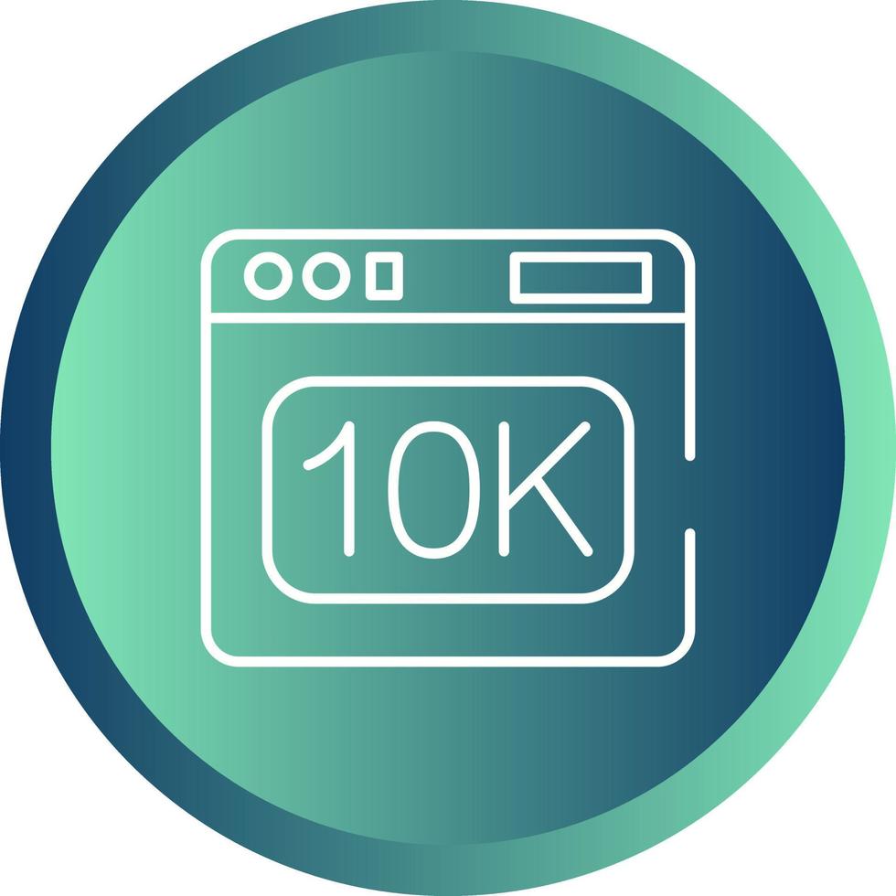 icono de vector de 10k