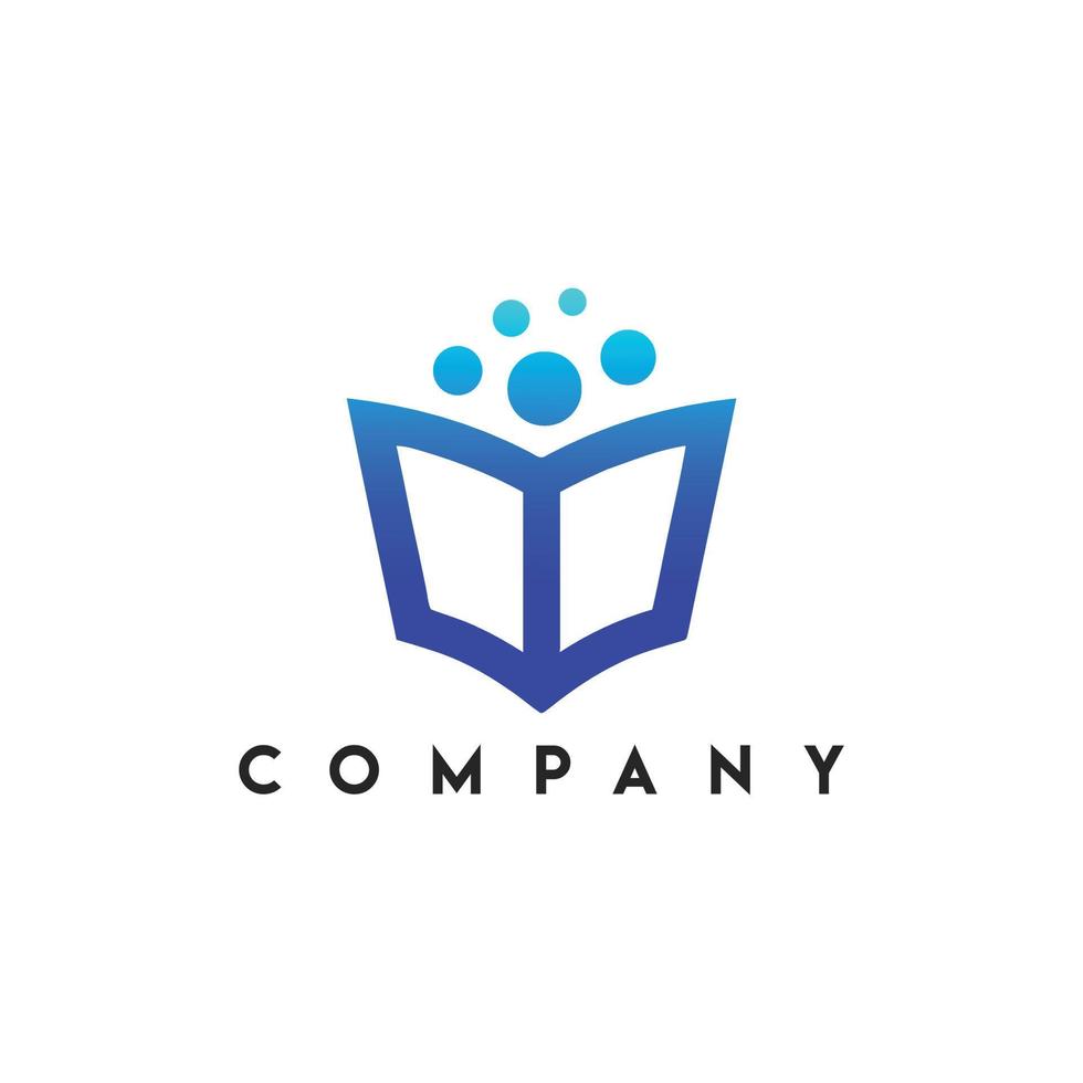 Digital book logo Logo template Vector illustration