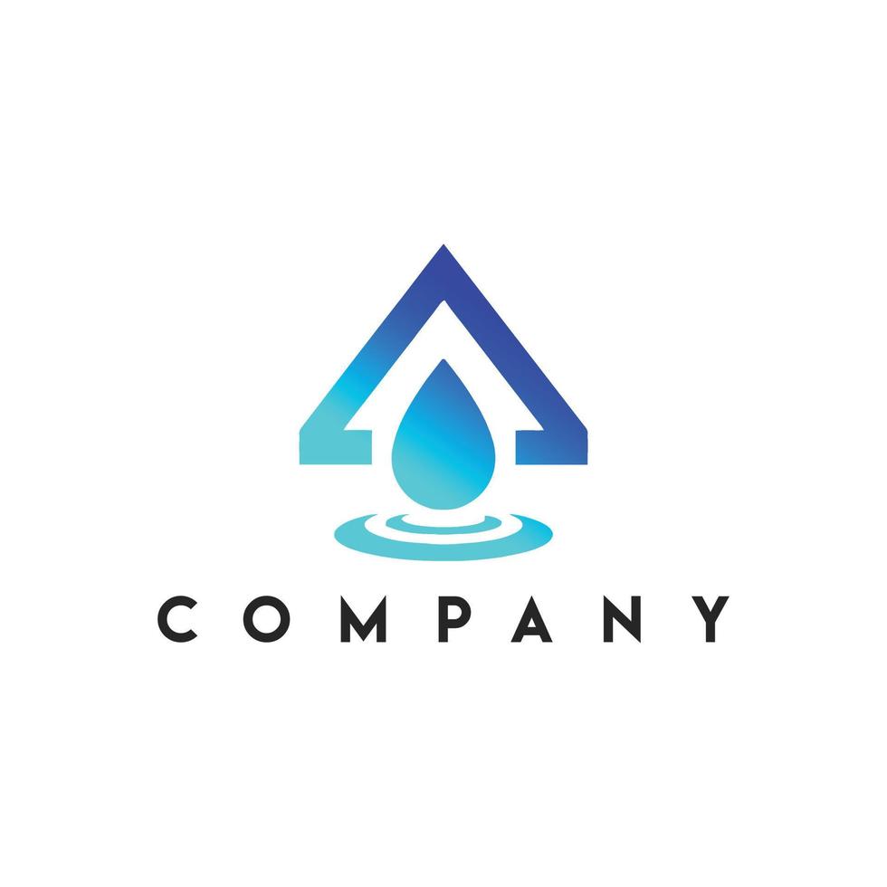 Home Water Drop Logo template Vector illustration