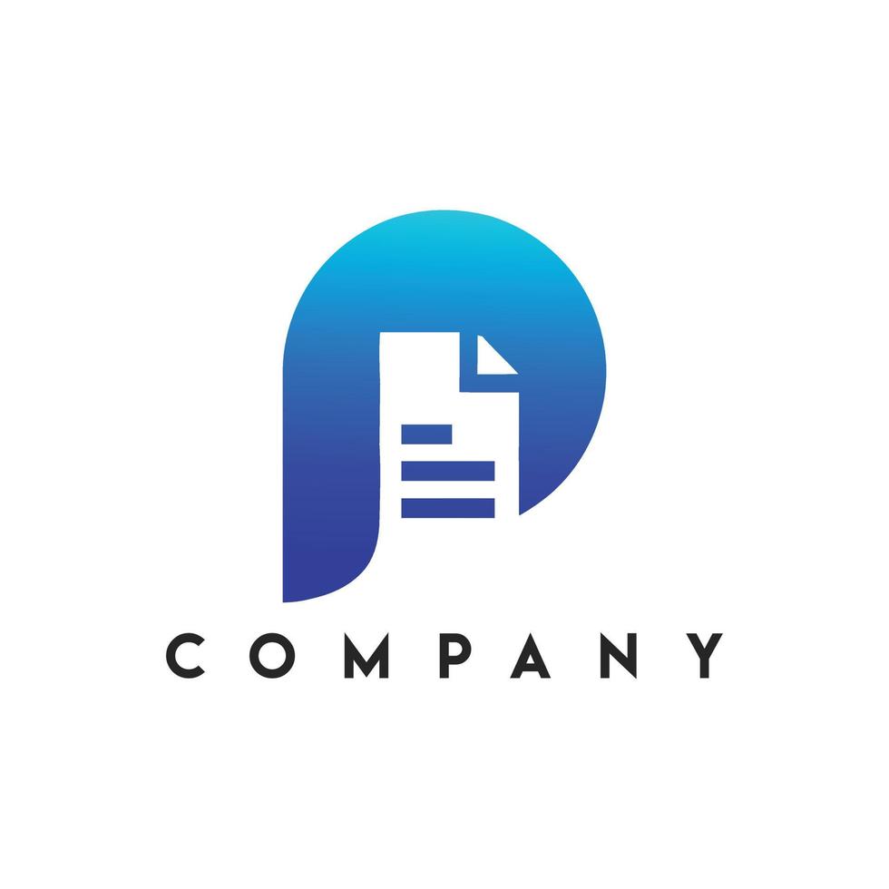 Printing logo, P Letter Logo template Vector illustration