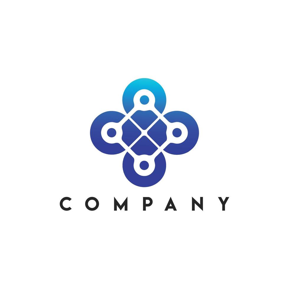 Connecting Logo, abstract modern infinity logo vector