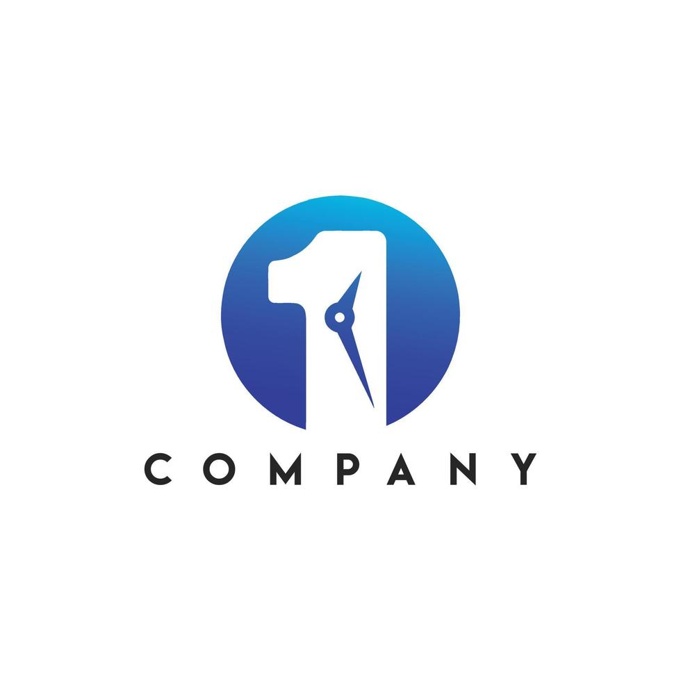 One Time Logo, One hour offer icon vector