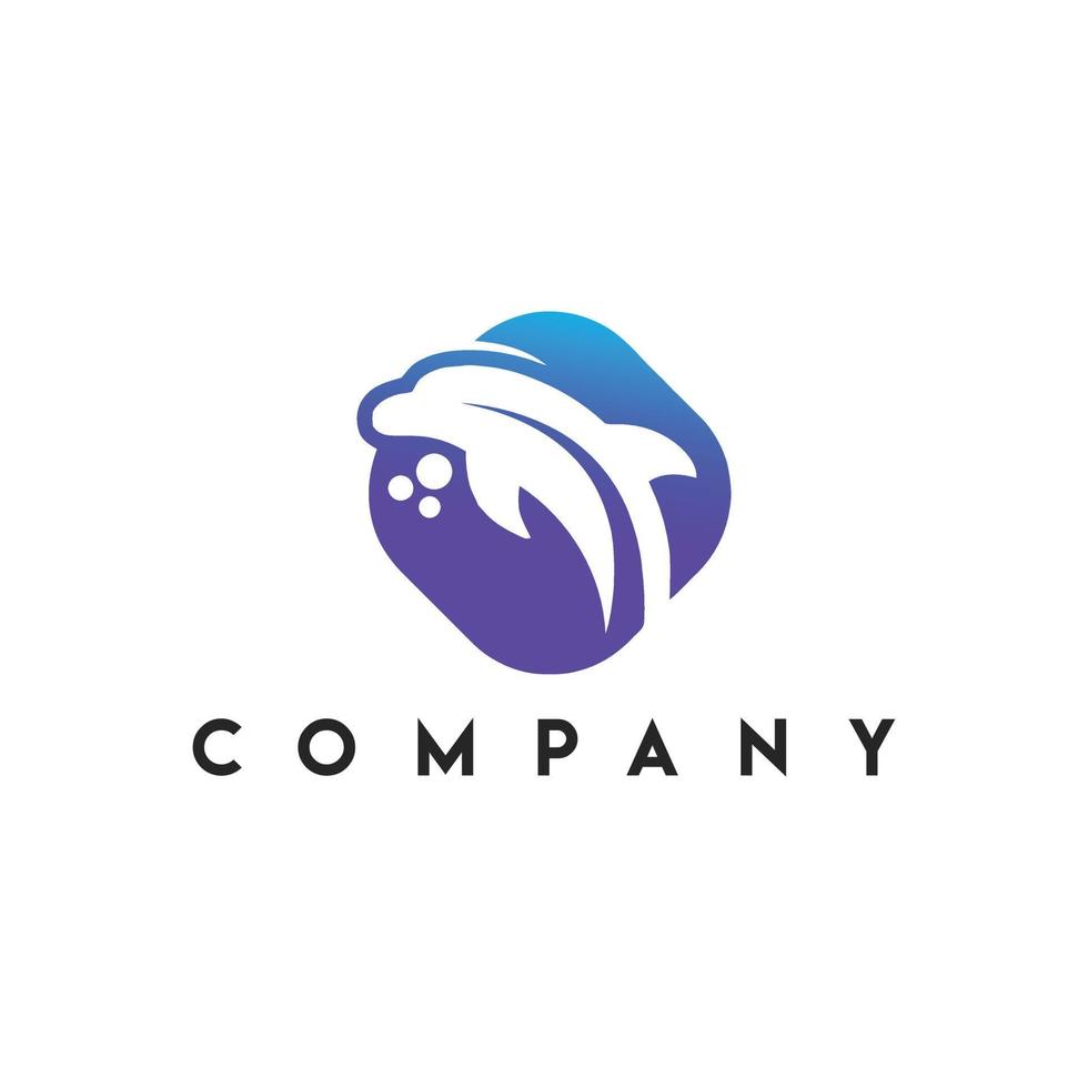 Dolphin Logo template Vector illustration