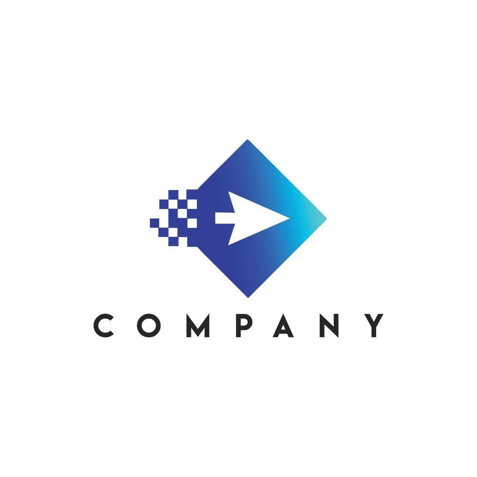 Digital Move Logo, Arrow logo vector