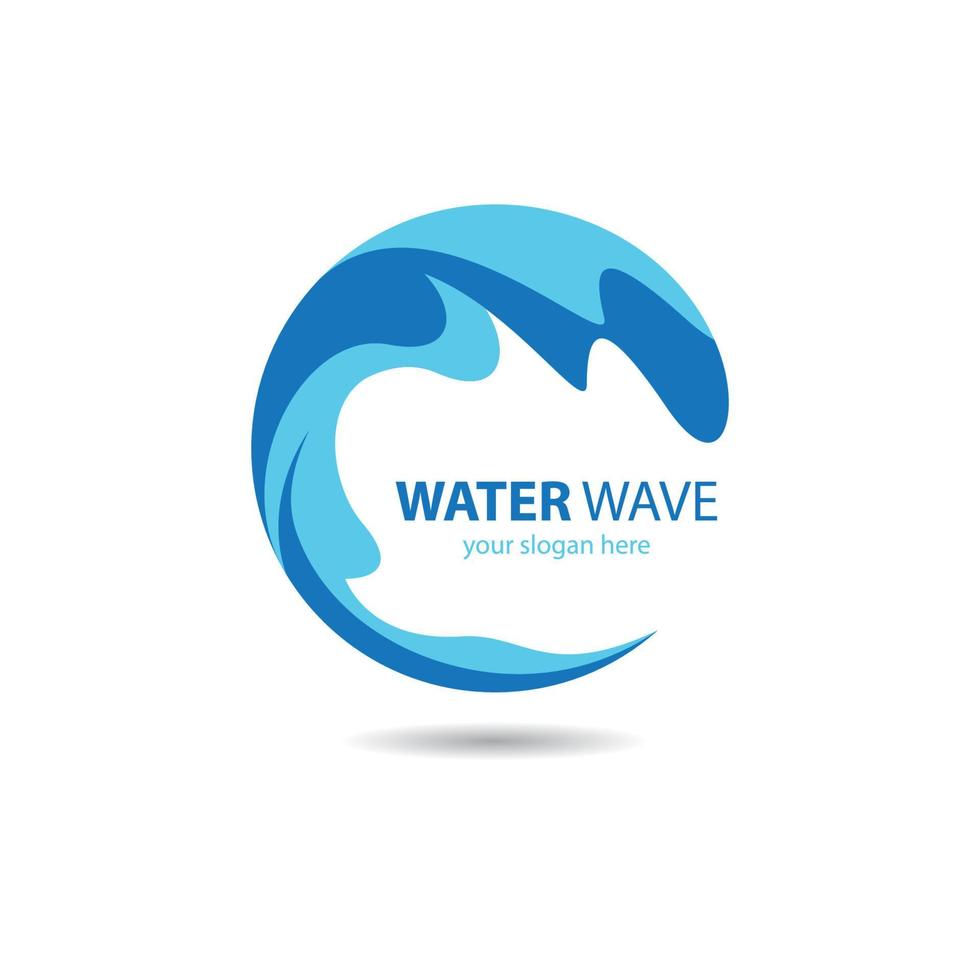 Water wave logo images vector