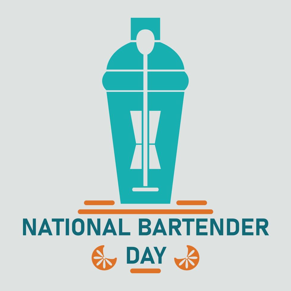 National Bartender Day background. vector