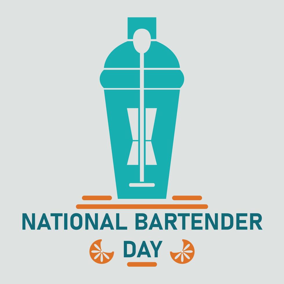 antecedentes del día nacional del barman. vector