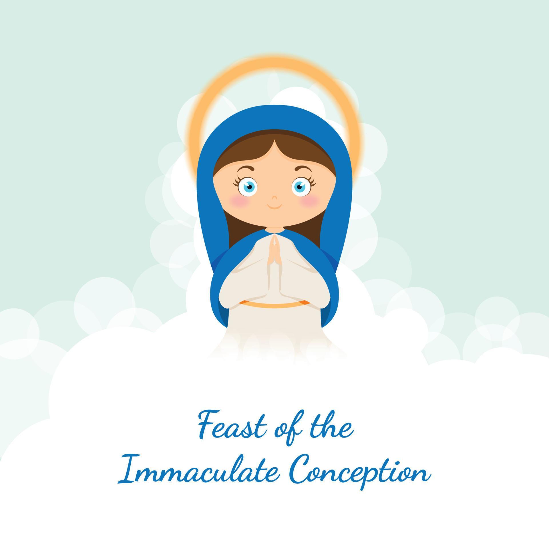 Feast of the Immaculate Conception background. 14422439 Vector Art at
