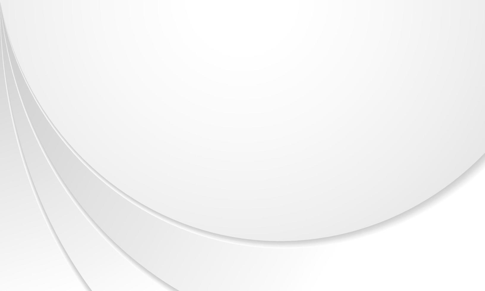 White and gray gradient curve background. vector