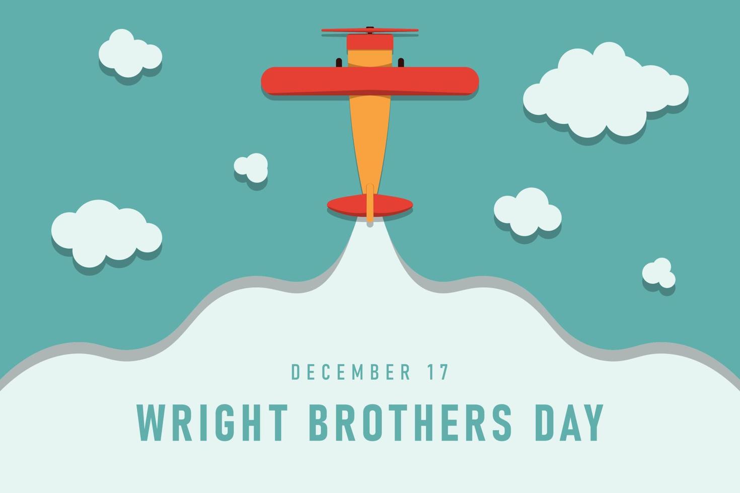 fondo del día de los hermanos wright. diseño con estilo de papel. vector