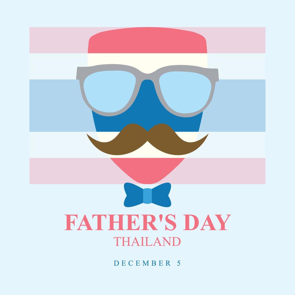 Thailand Fathers Day background. Design with thailand flag. vector