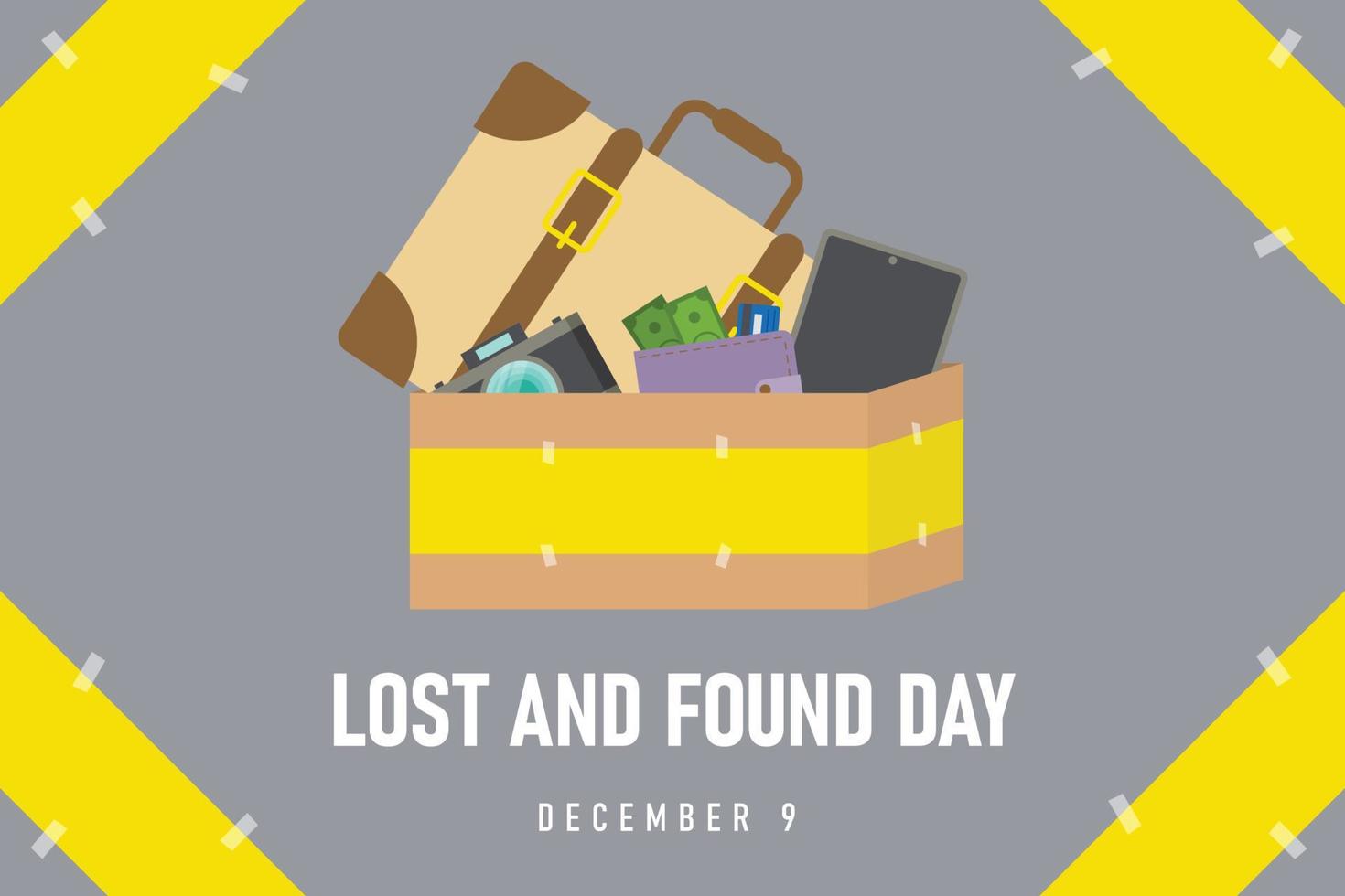 Lost and Found Day background. 14422458 Vector Art at Vecteezy