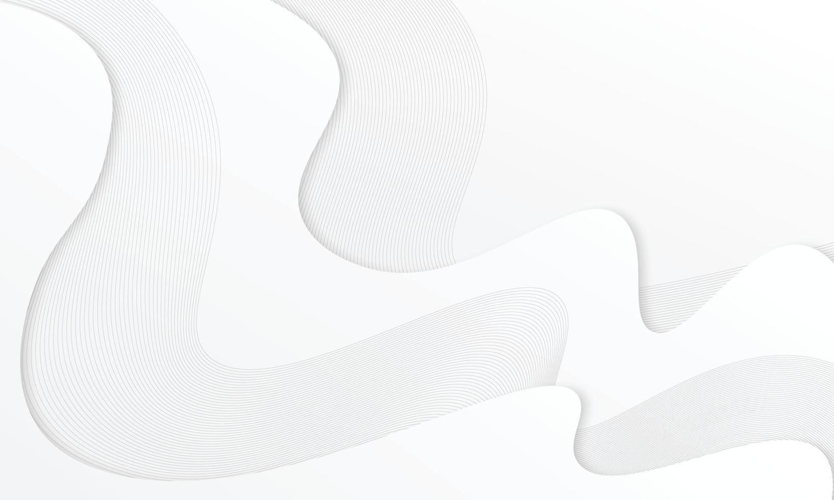 White wavy stripes and lines background. vector