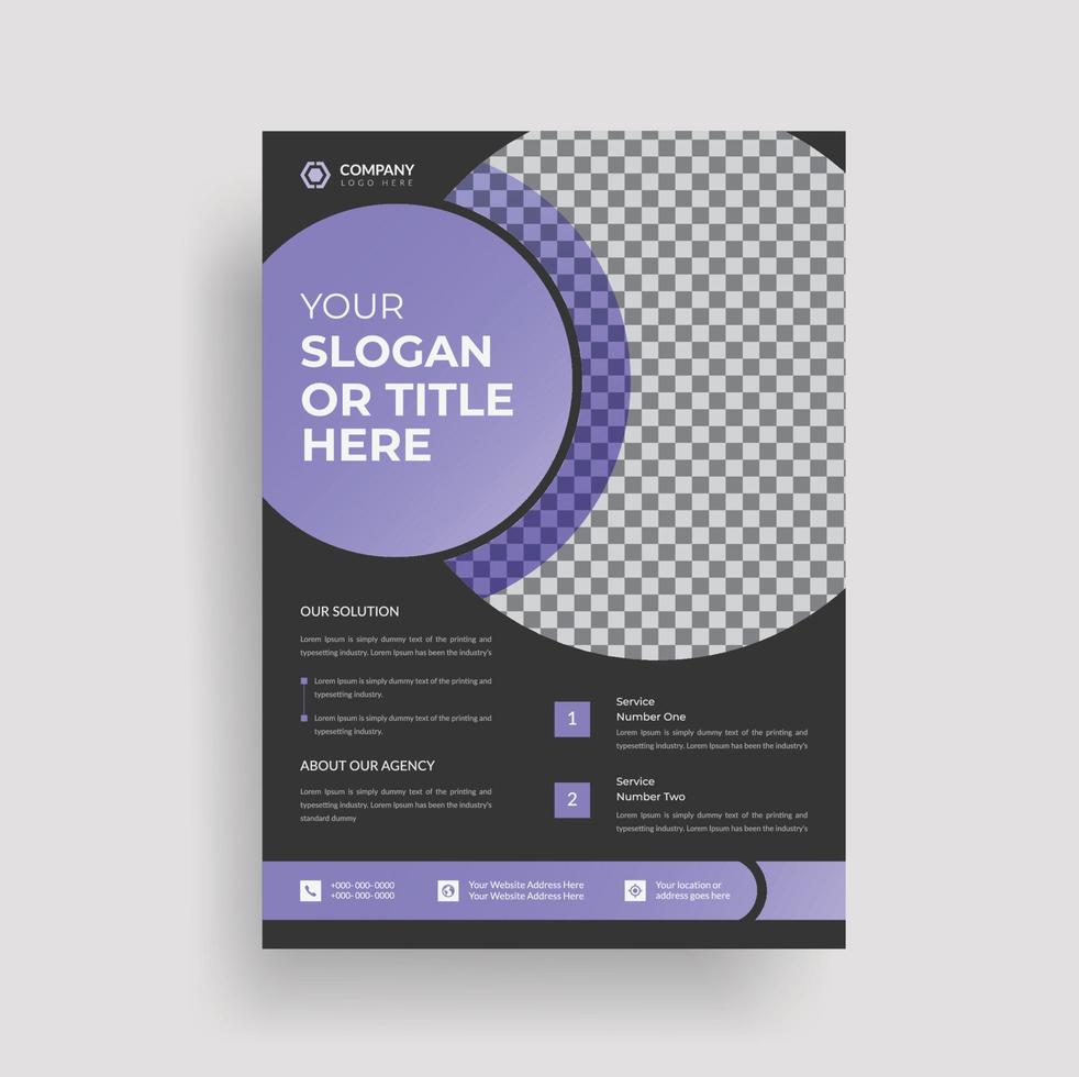 Corporate flyer design template vector