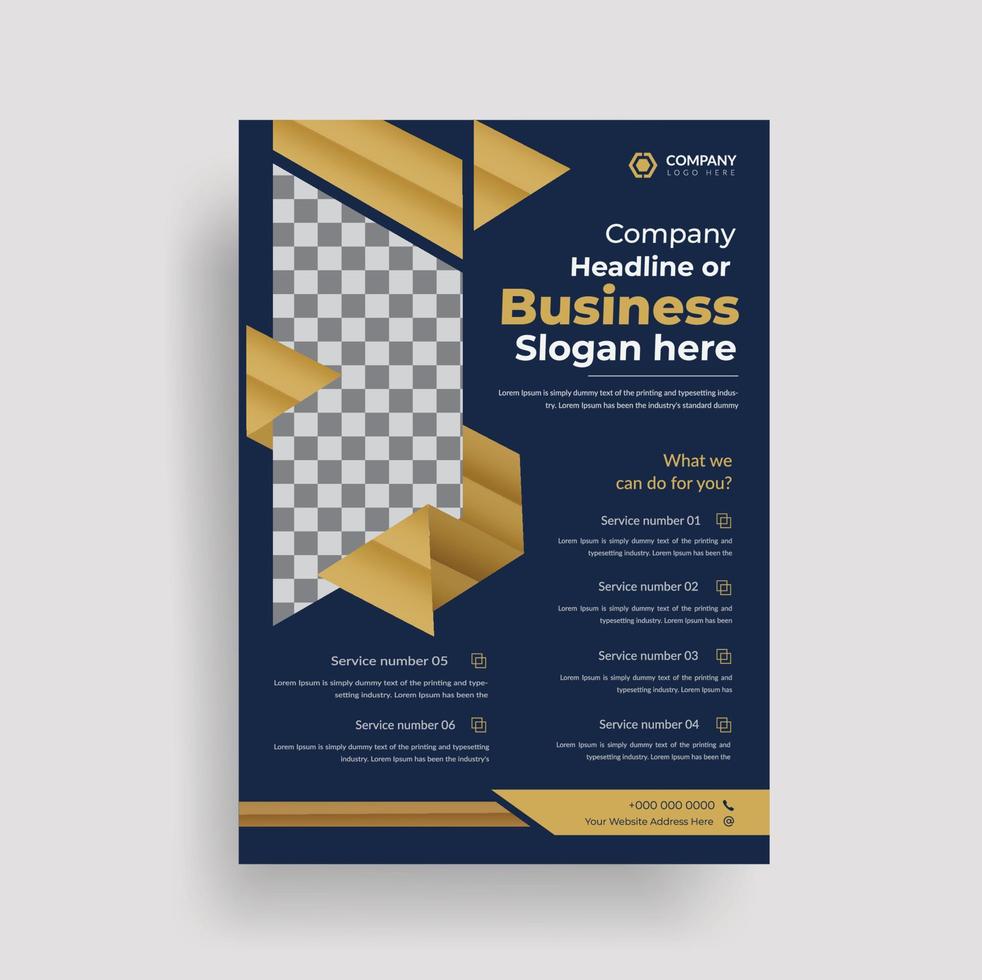 Corporate flyer design template vector