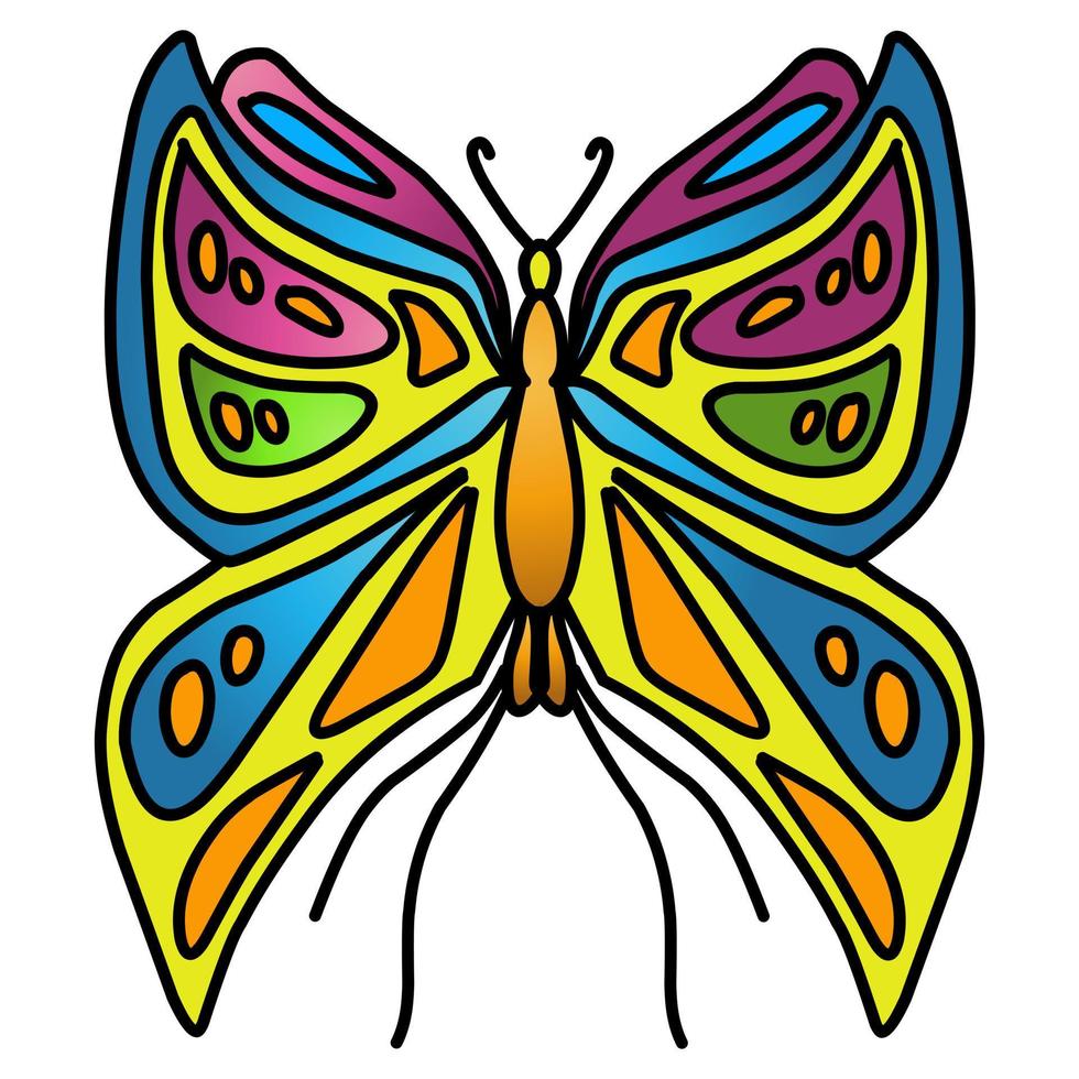 Colorful butterfly vector design suitable for logos, stickers and others