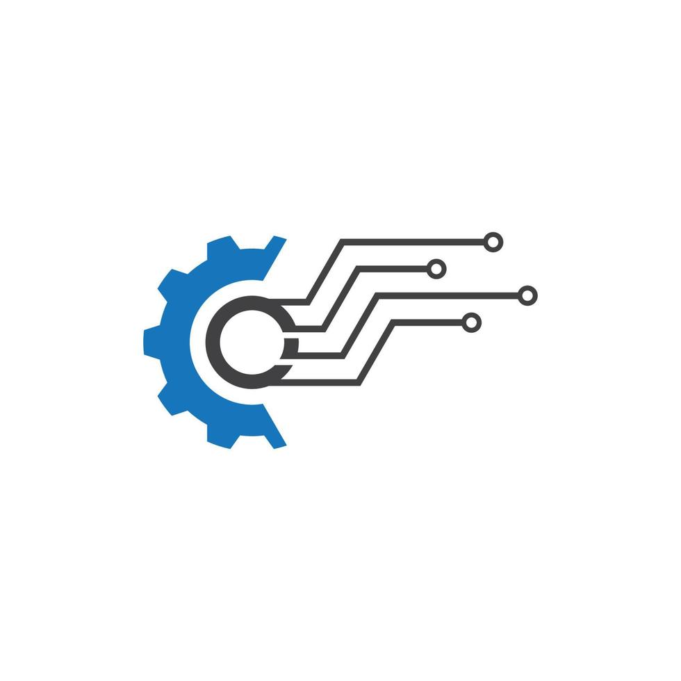 Gear tech logo images vector