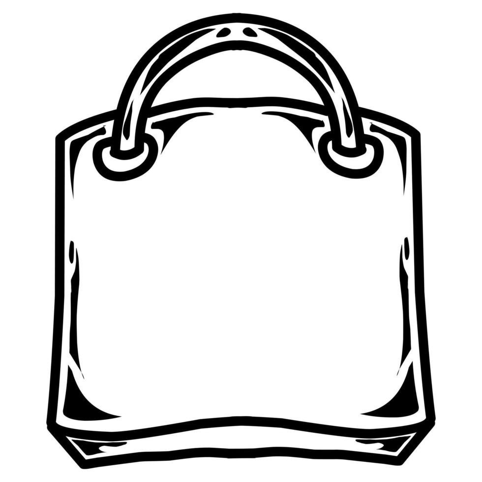 diseño de vector de imagen de bolso de mujer adecuado para logotipos, pegatinas y más